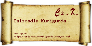Csizmadia Kunigunda névjegykártya